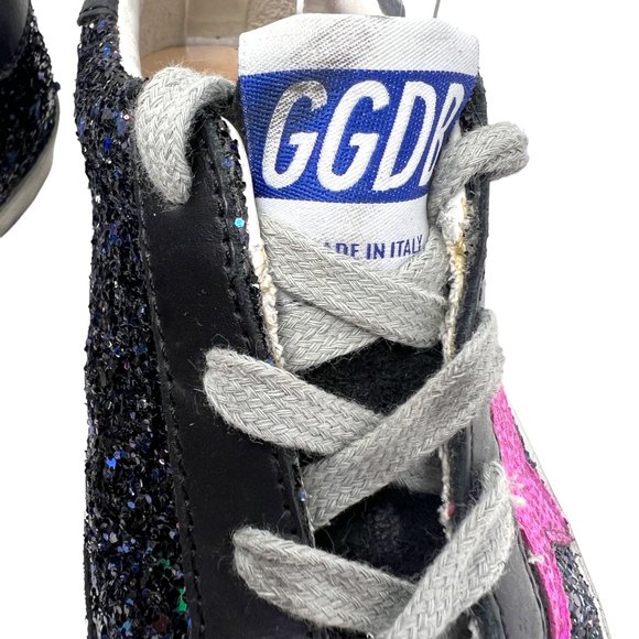 NWOB Golden Goose Superstar Kids Sneakers Galaxy Glitter Fuchsia Star Size 35 - Picture 12 of 17